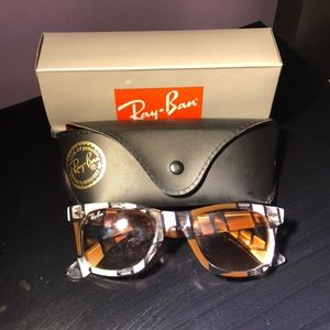 Retro square striped Ray-Ban sunglasses